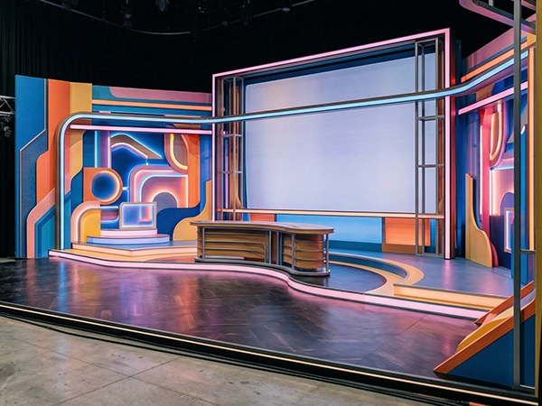 Décor plateau télévision — fabrication sur mesure